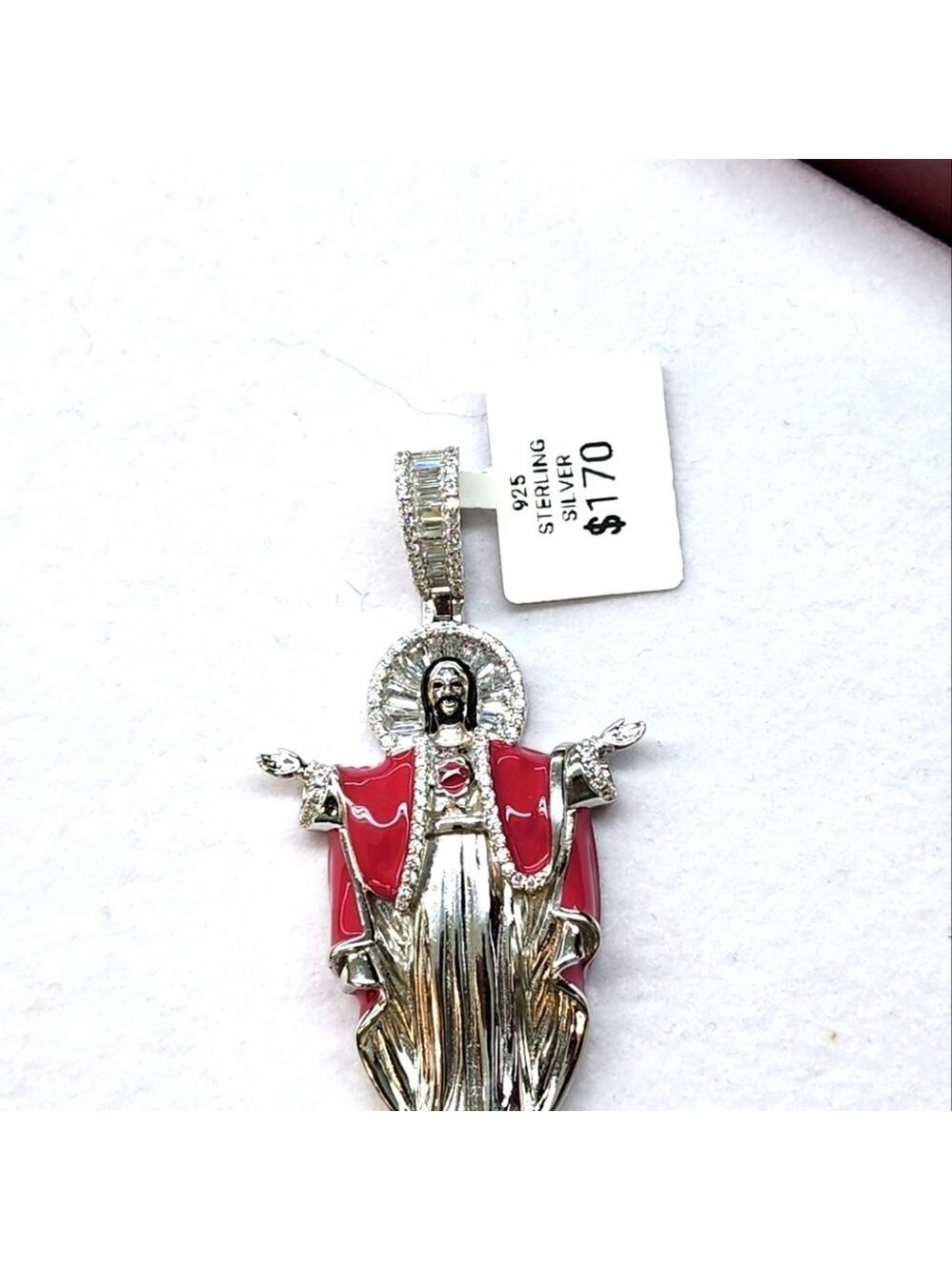 Faithful Jesus Pendant – 925 Sterling Silver, Brand New - Picture 2 of 4